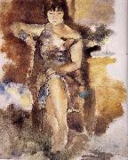 Jules Pascin Lucy wearing the roseal dress oil on canvas